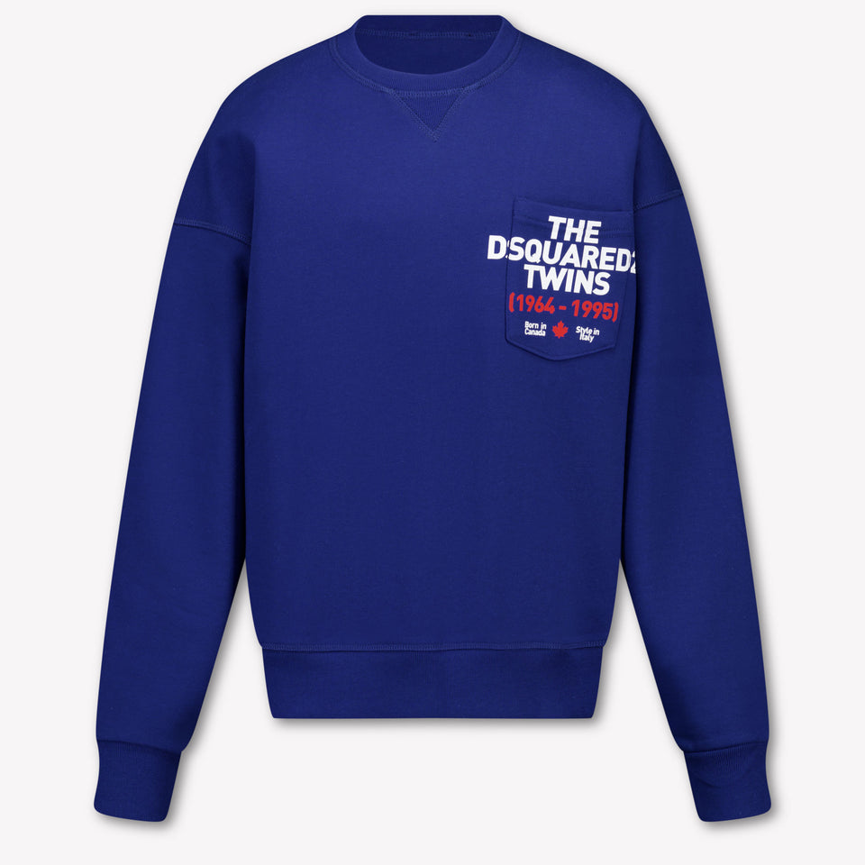 Dsquared2 Kids Boys Sweater In Cobalt Blue