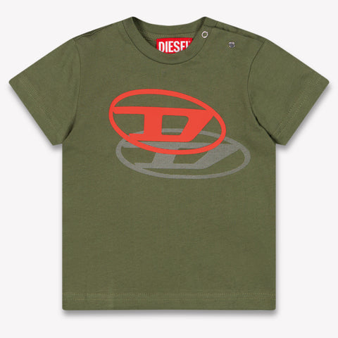 Diesel Baby Jongens T-Shirt In Army