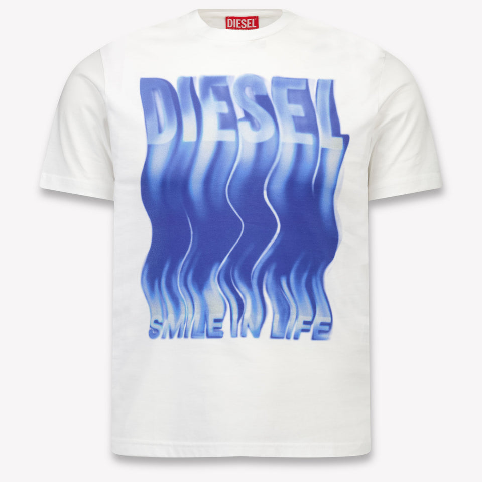 Diesel Kids Boys T-Shirt In OffWhite