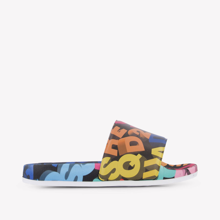 Dsquared2 Kinder Unisex Slippers In Zwart