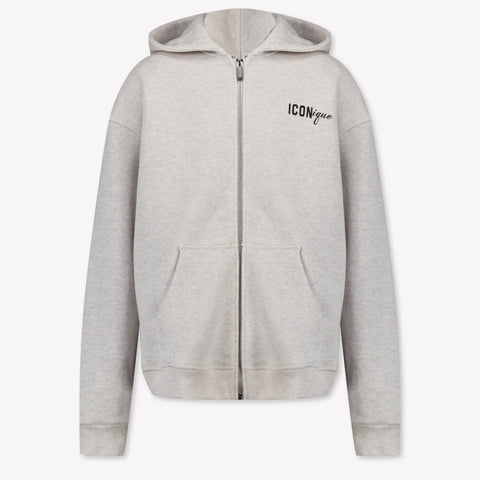 Dsquared2 Kids Unisex Cardigan In Light Gray