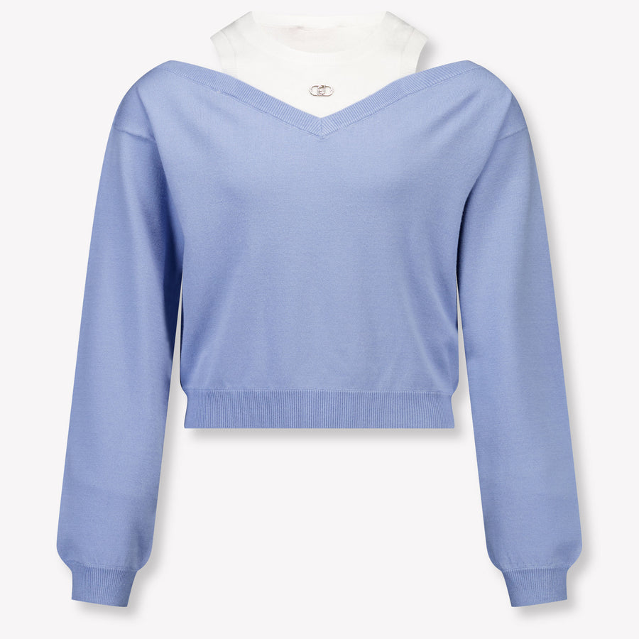 Liu Jo Kids Girls Sweater In Light Blue