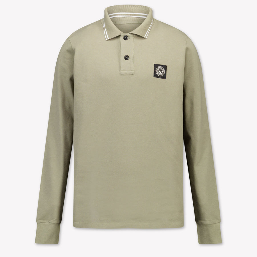 Stone Island Kids Boys Polo In Taupe