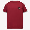 Stone Island Kinder Jongens T-Shirt In Bordeaux