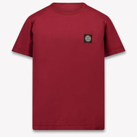 Stone Island Kinder Jongens T-Shirt In Bordeaux