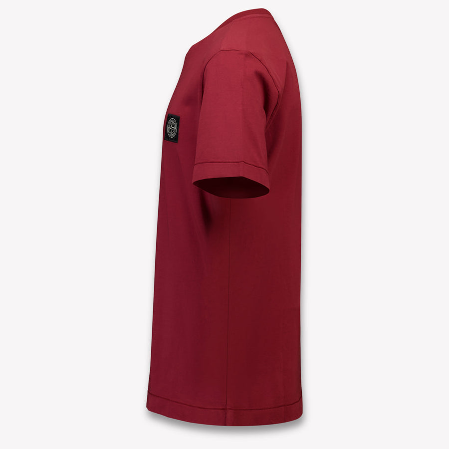 Stone Island Kinder Jongens T-Shirt In Bordeaux
