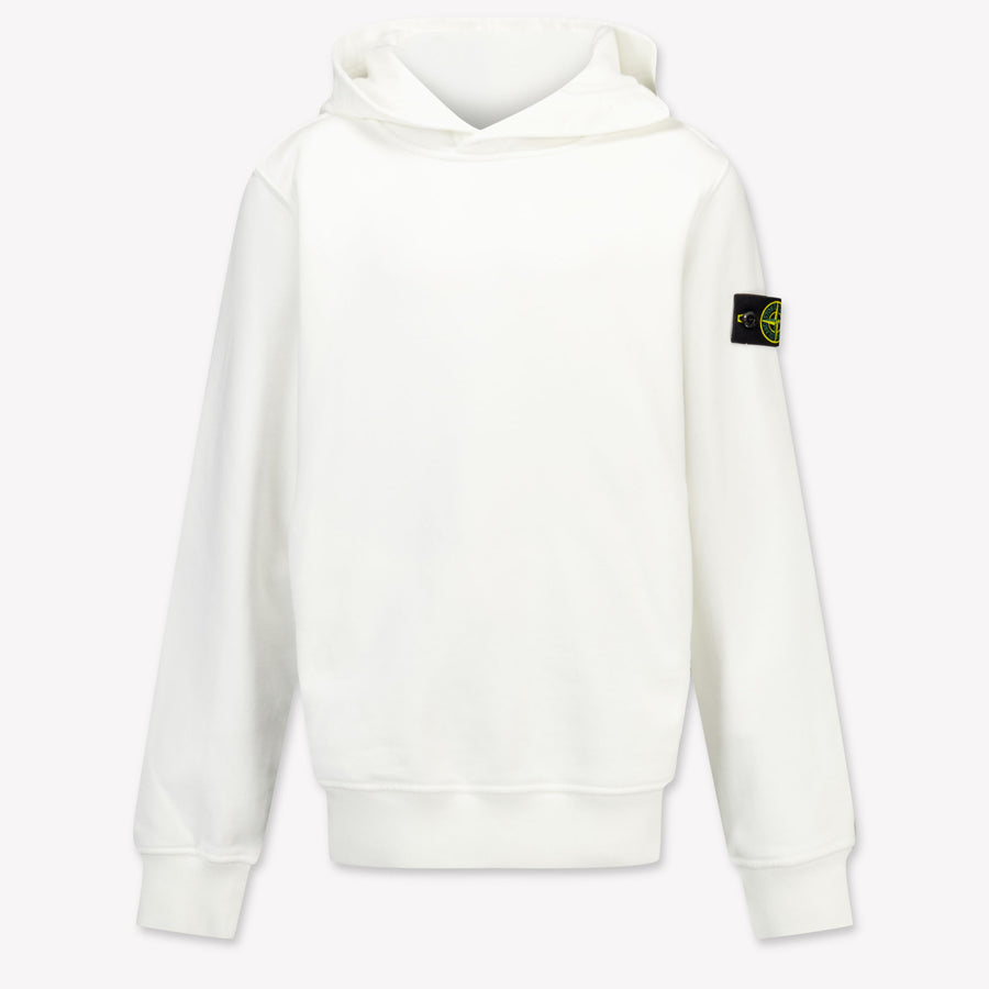 Stone Island Kids Boys Sweater In White