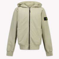 Stone Island Kids Boys Cardigan In Taupe