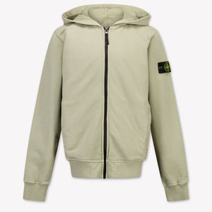 Stone Island Kids Boys Cardigan In Taupe