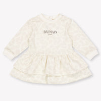 Balmain Baby Girls Dress In OffWhite