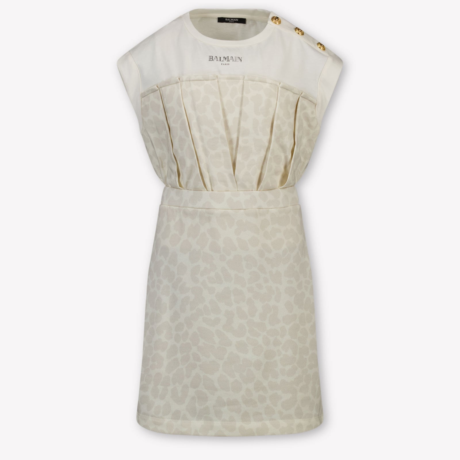 Balmain Kids Girls Dress In OffWhite