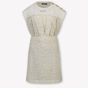 Balmain Kids Girls Dress In OffWhite