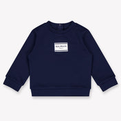 Balmain Baby Girls Sweater In Navy