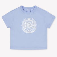 Balmain Baby Girls T-Shirt In Light Blue