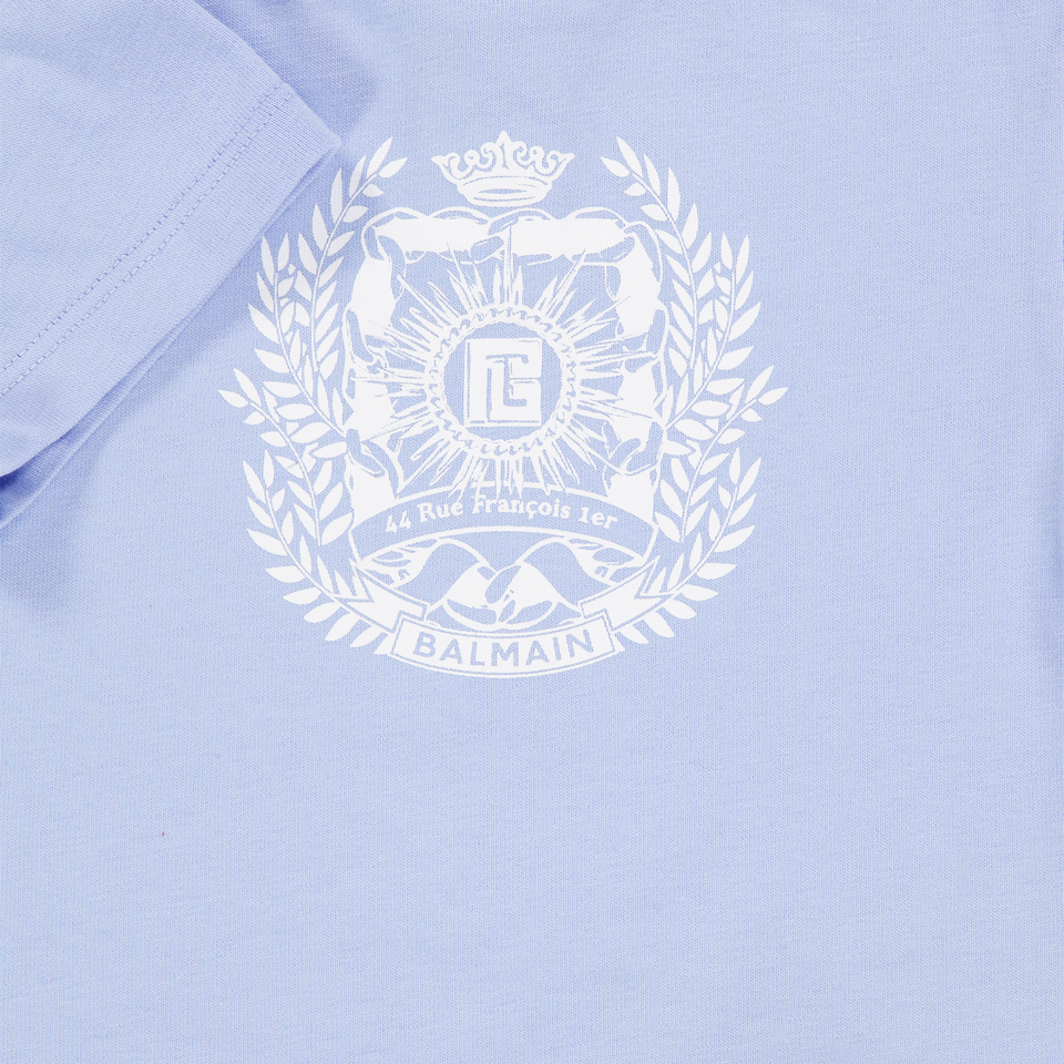 Balmain Baby Girls T-Shirt In Light Blue
