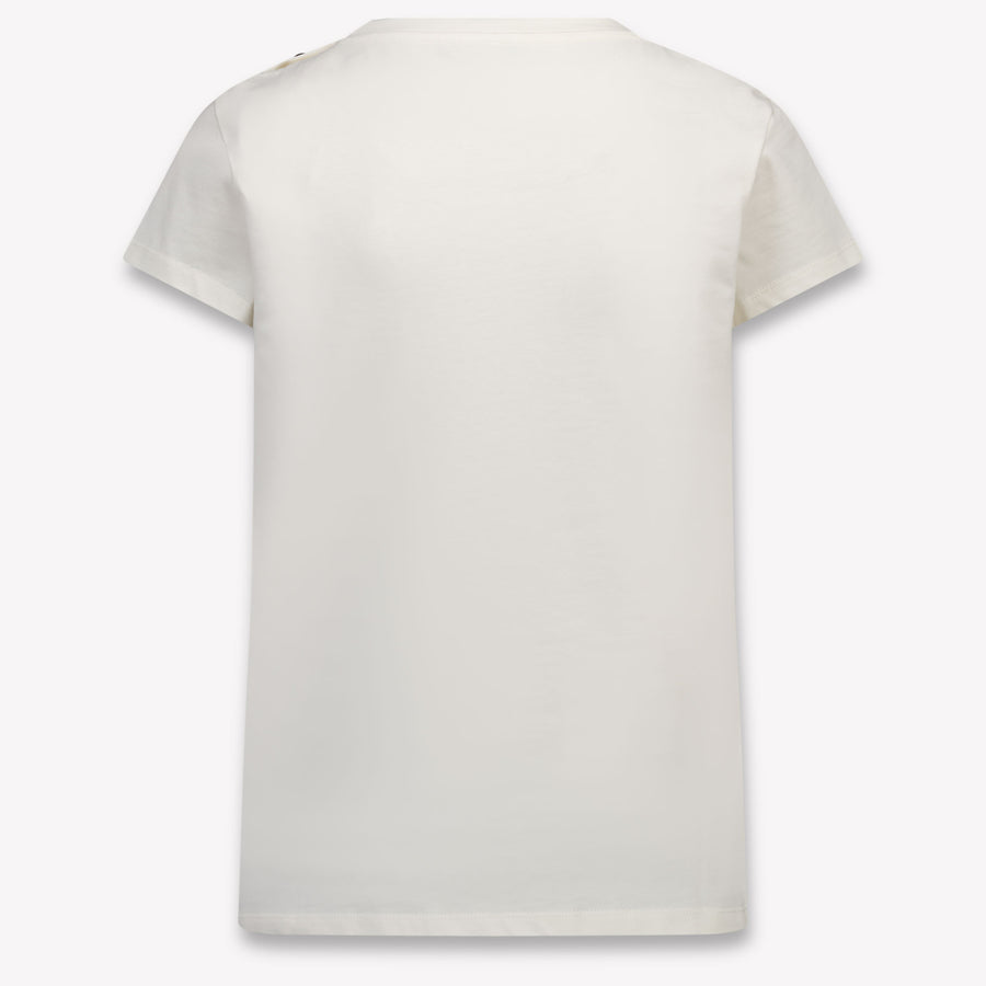 Balmain Kinder Meisjes T-Shirt In Off White