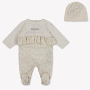 Balmain Baby Meisjes Boxpakje In Off White
