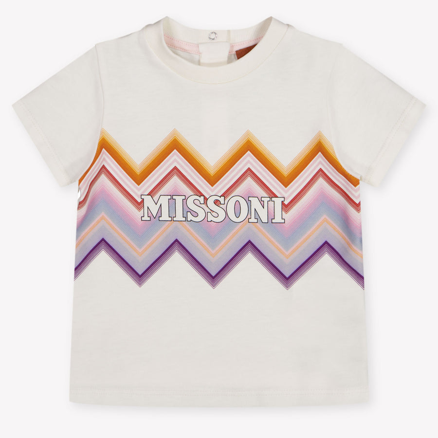 Missoni Baby Meisjes T-Shirt In Off White