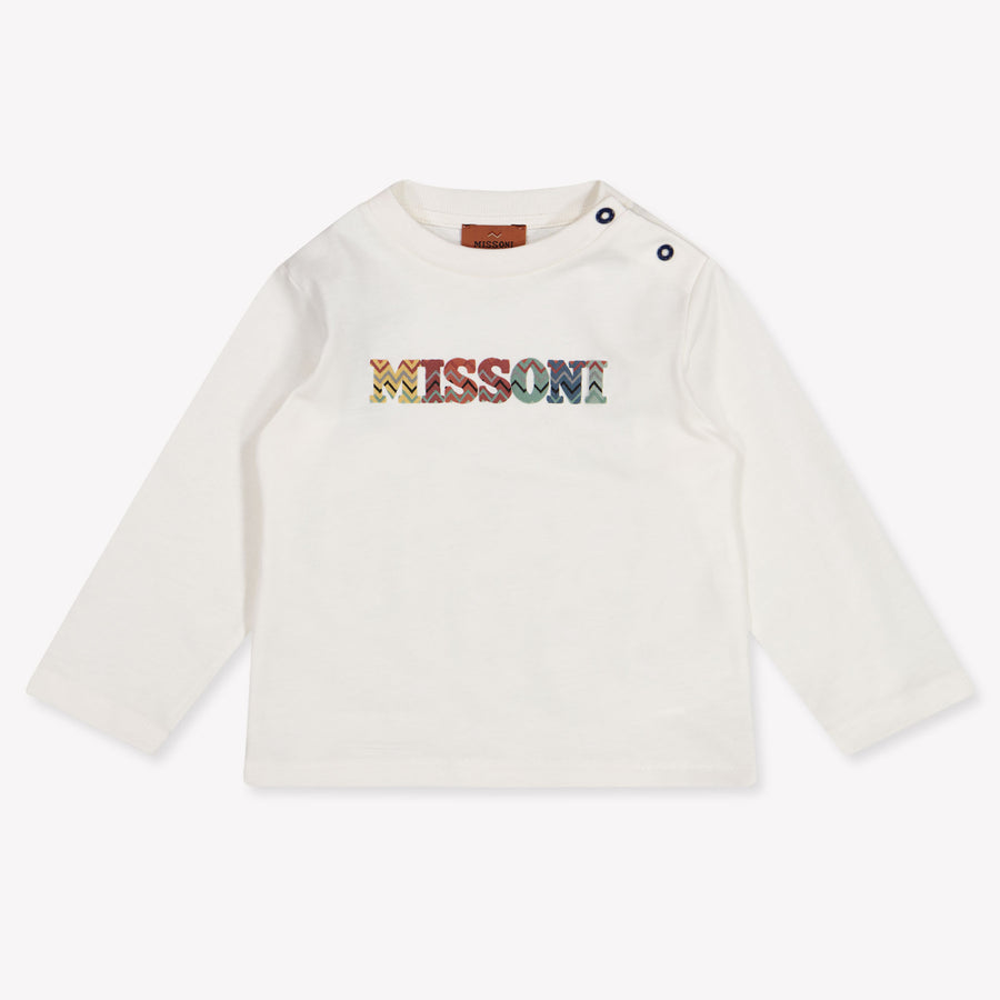 Missoni Baby Jongens T-Shirt In Off White
