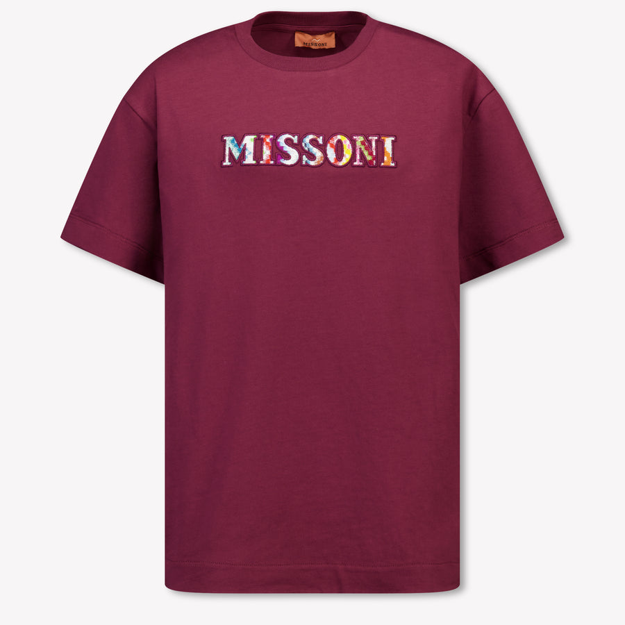 Missoni Kinder Meisjes T-Shirt In Bordeaux