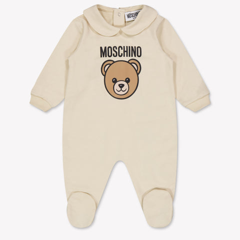 Moschino Baby Unisex Bodysuits in Beige