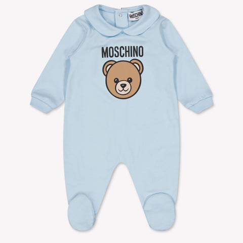 Moschino Baby Unisex Bodysuits in Light Blue