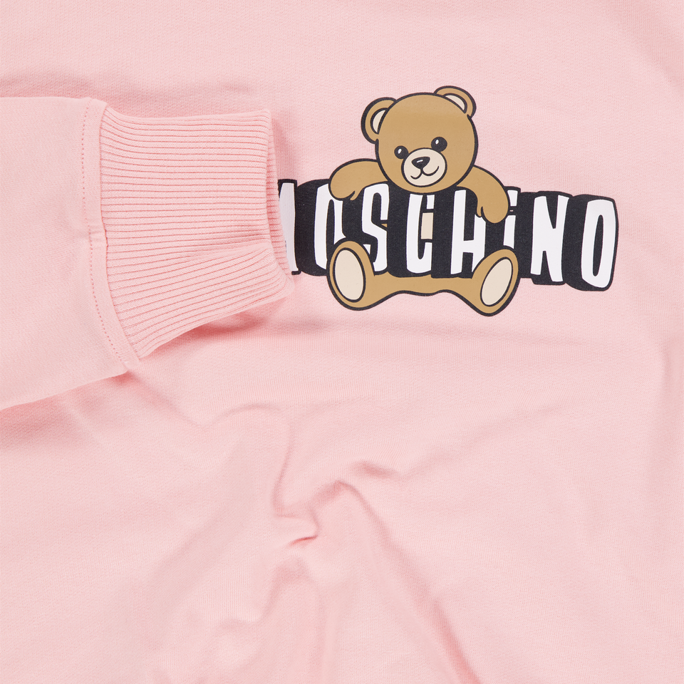 Moschino Kinder Unisex Trui In Licht Roze