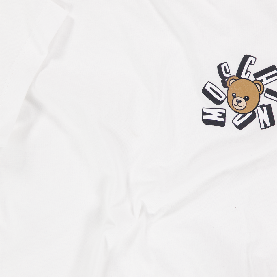 Moschino Kinder Jongens T-Shirt In Wit
