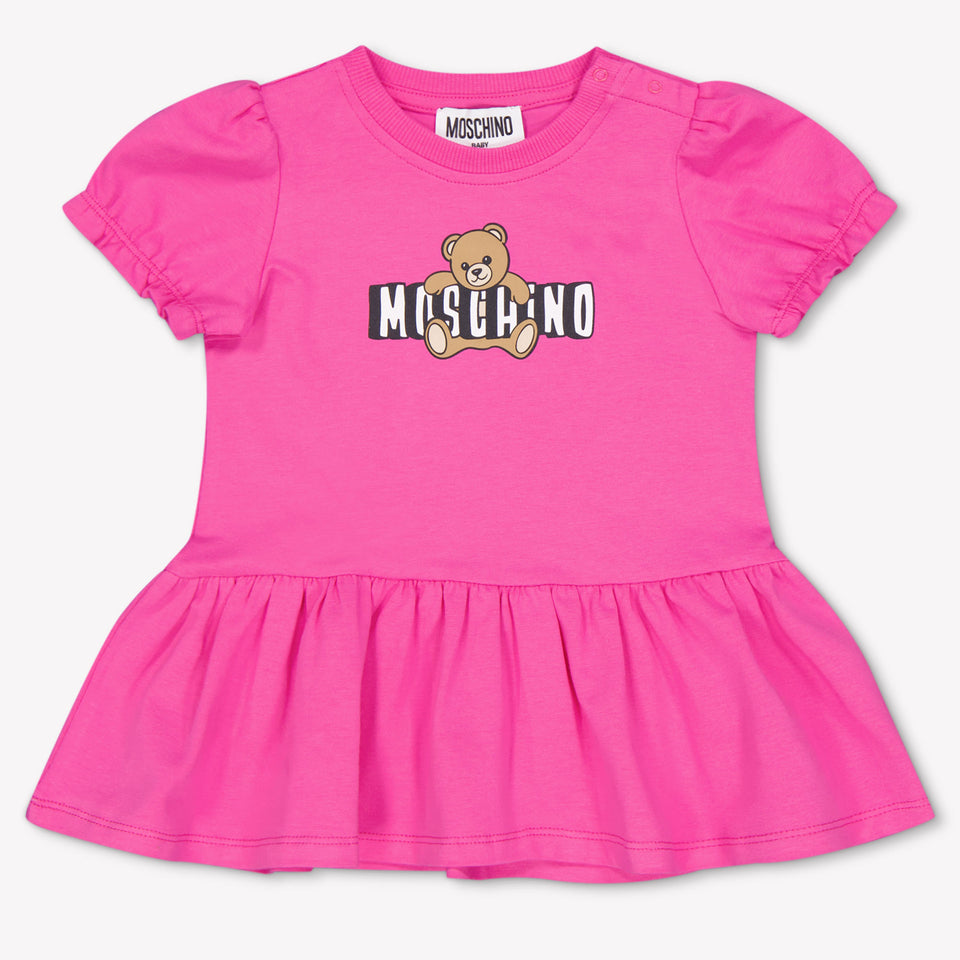 Moschino Baby Girls Dress In Fuchsia