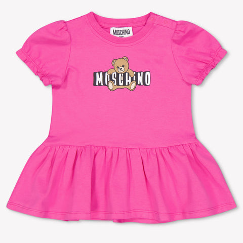Moschino Baby Girls Dress In Fuchsia