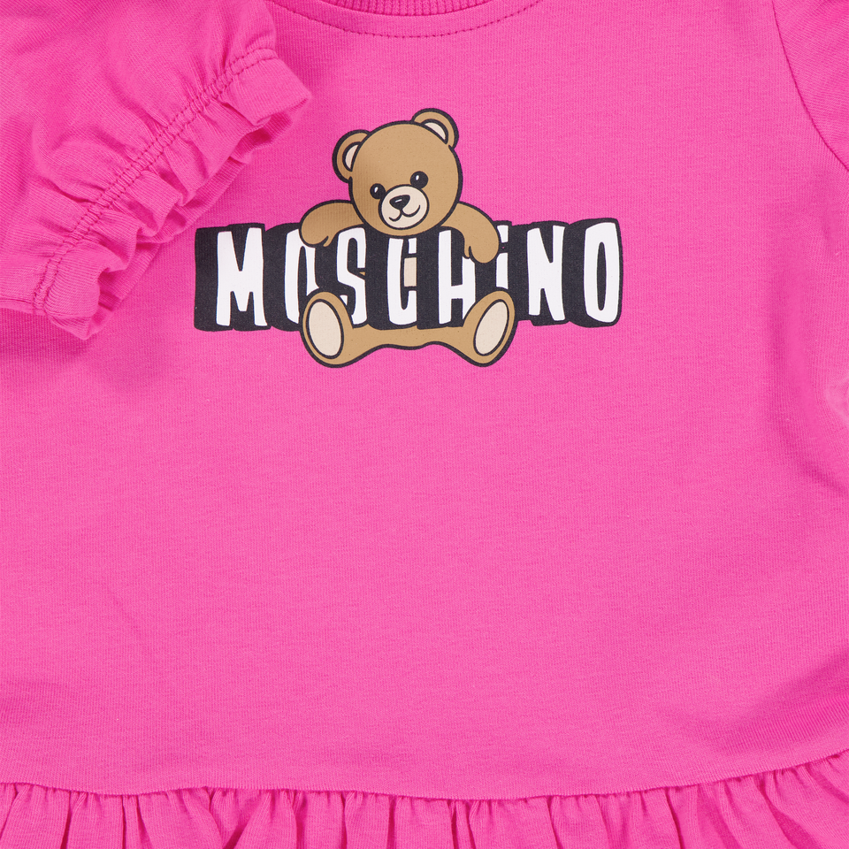 Moschino Baby Girls Dress In Fuchsia