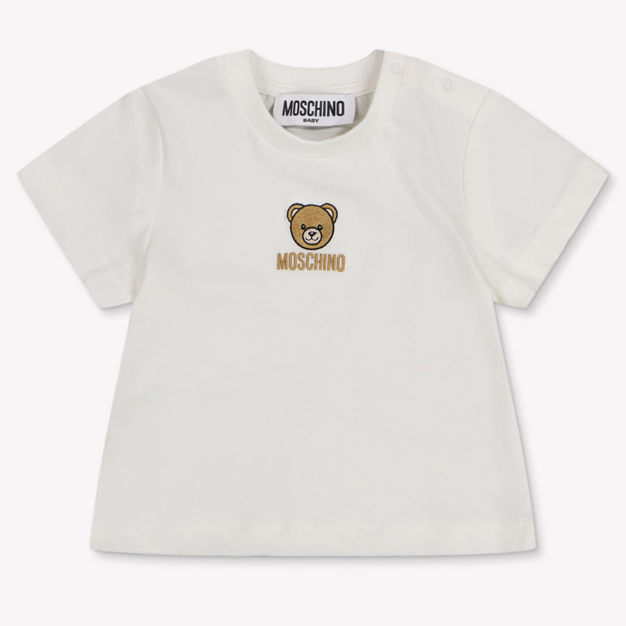 Moschino Baby Unisex T-Shirt in Off-White
