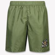 Moschino Kids Boys Swimwear In Army