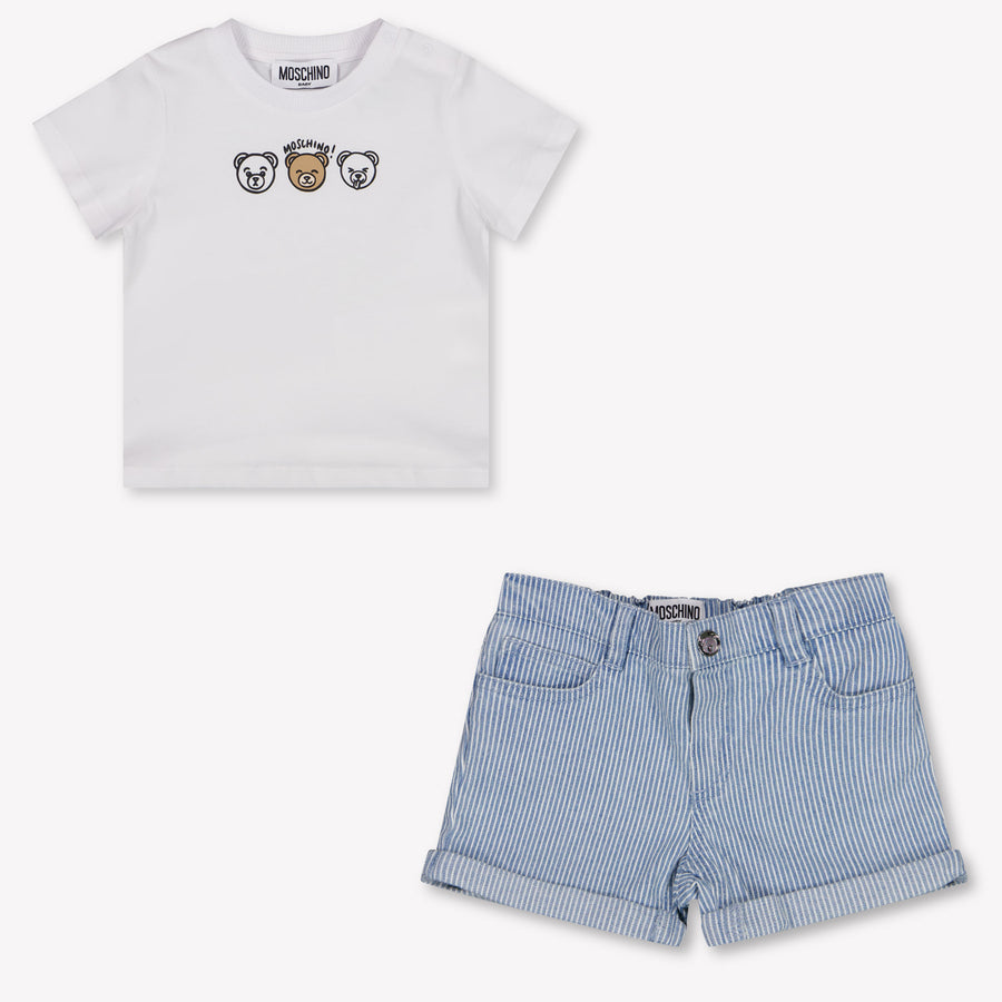 Moschino Baby Jongens Setjes in Licht Blauw