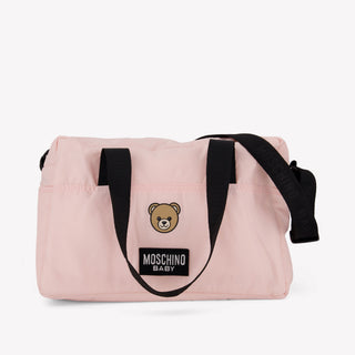 Moschino Baby Unisex Diaper Bag In Light Pink
