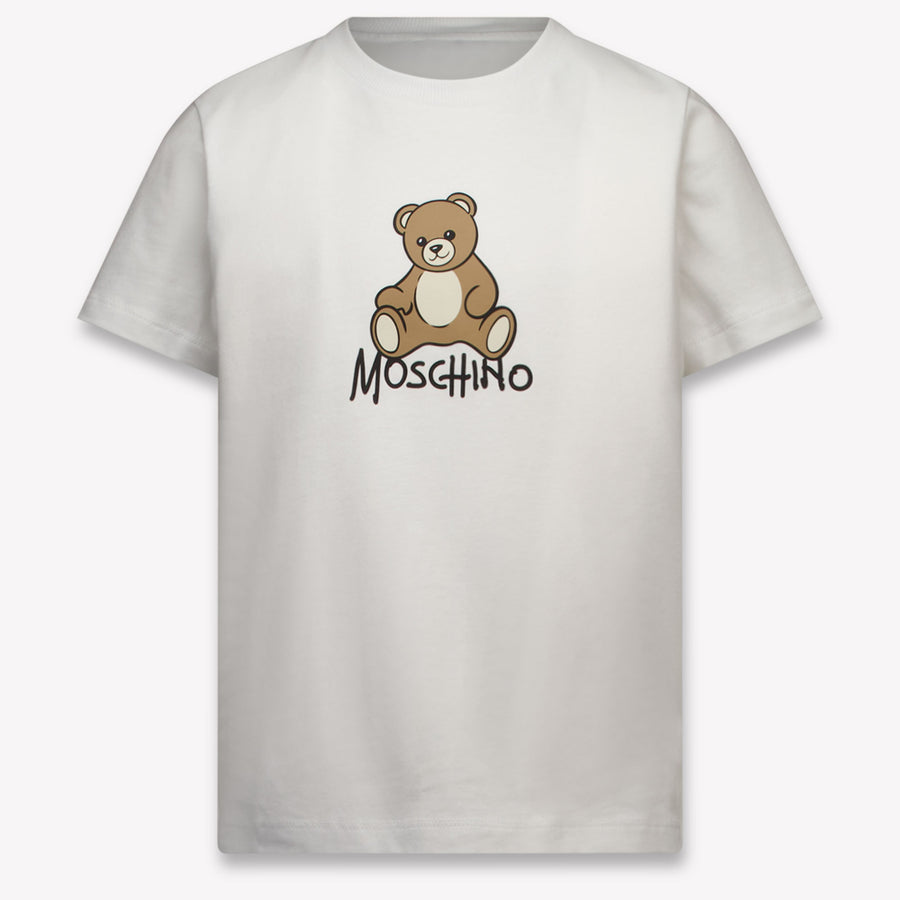 Moschino Kinder Unisex T-Shirt In Wit