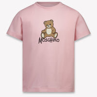 Moschino Kinder Meisjes T-Shirt In Licht Roze