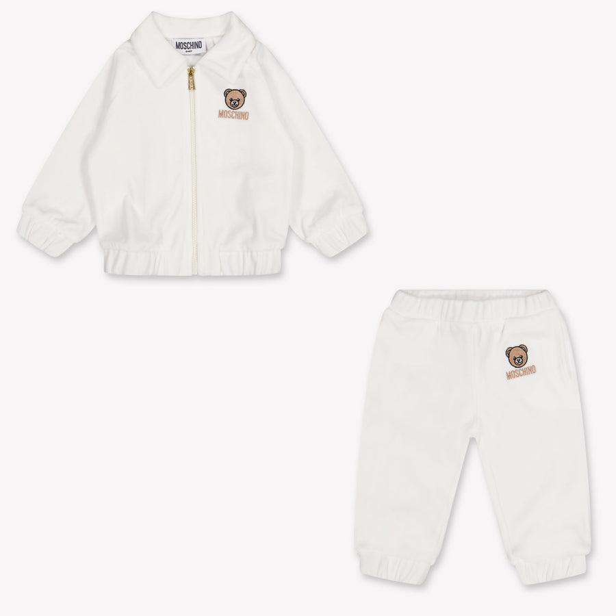 Moschino Baby Unisex Joggingpak In Off White