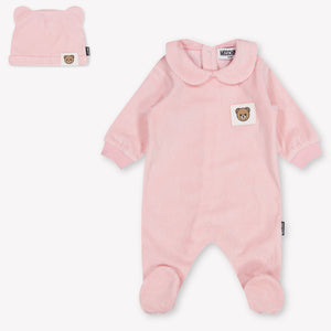 Moschino Baby Girls Playsuit In Light Pink
