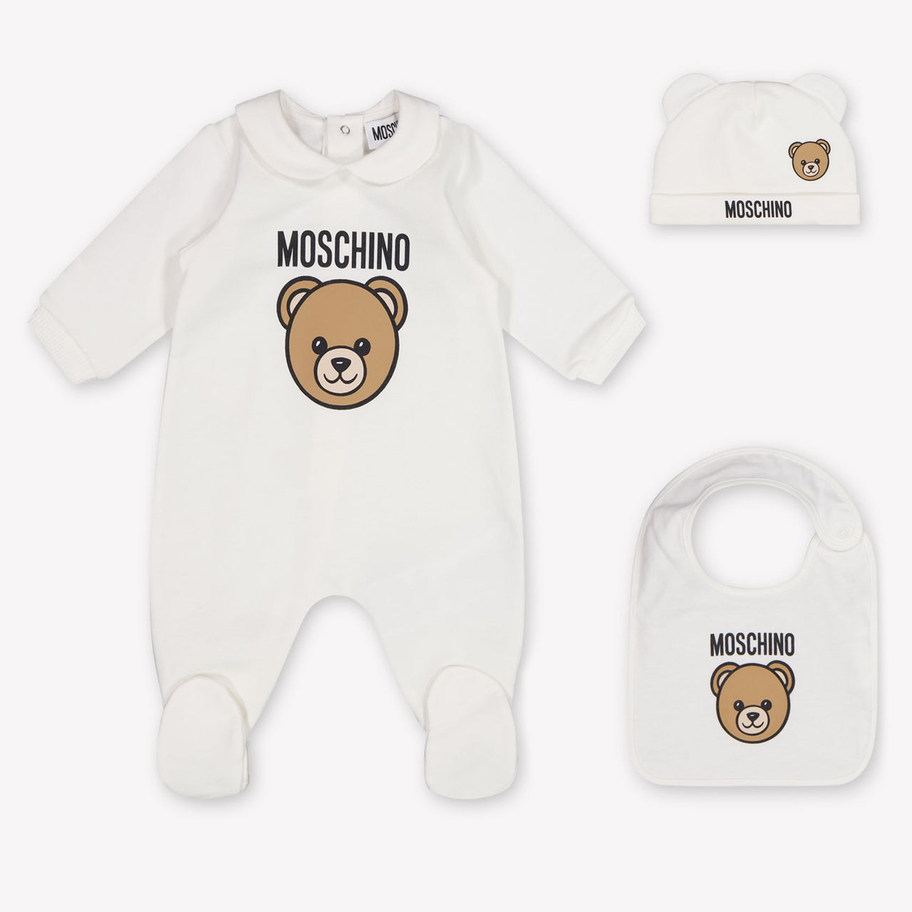 Moschino Baby Unisex Playsuit In OffWhite