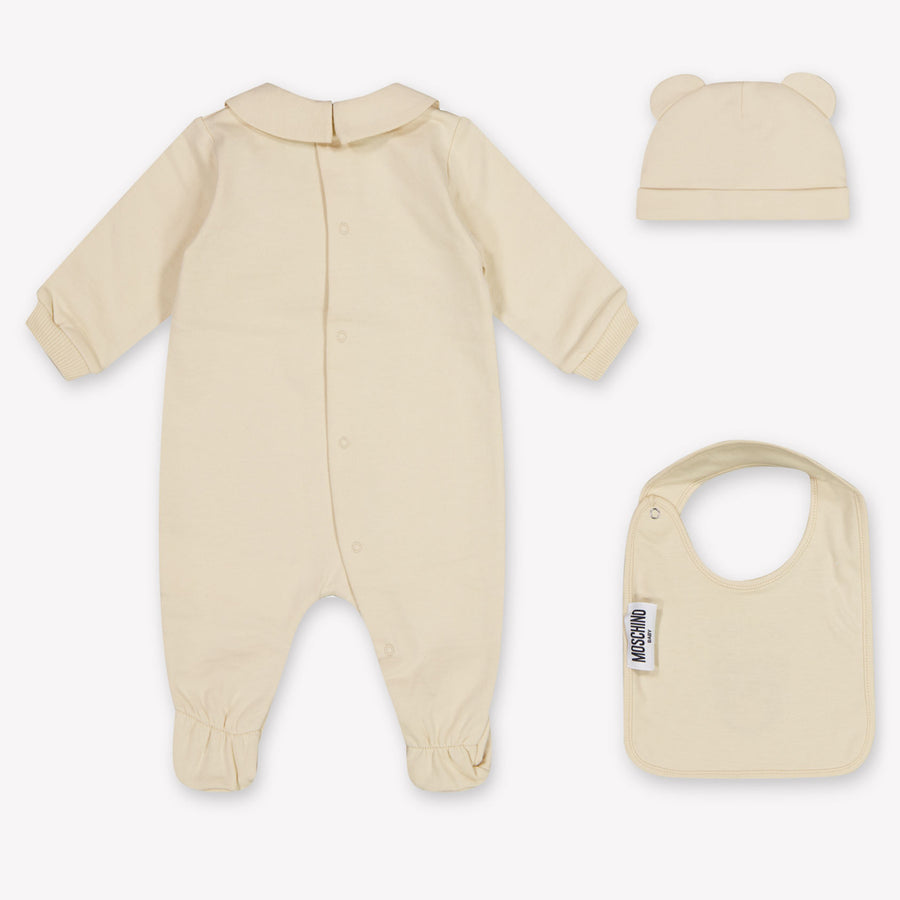 Moschino Baby Unisex Playsuit In Beige