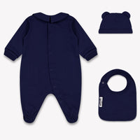 Moschino Baby Unisex Playsuit In Navy