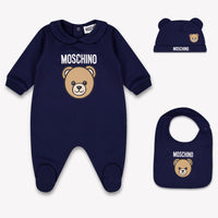 Moschino Baby Unisex Playsuit In Navy