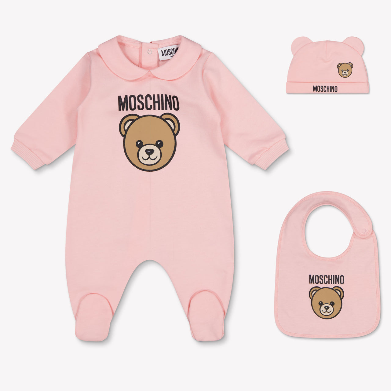 Moschino Baby Unisex Playsuit In Light Pink
