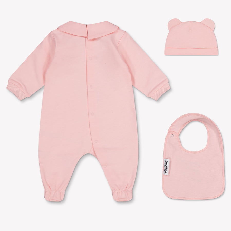 Moschino Baby Unisex Playsuit In Light Pink