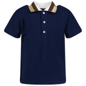 Fendi Kids Boys Polo Navy