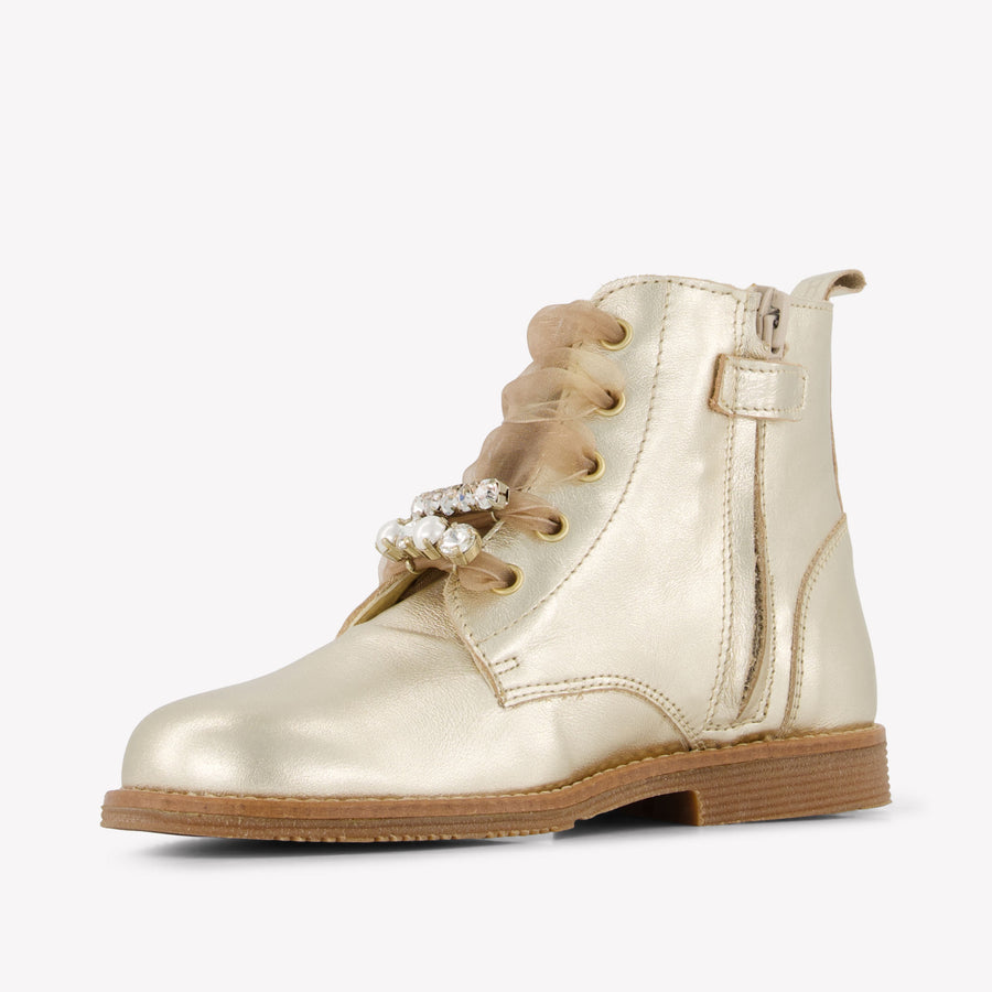 Andanines Girls Boots In Gold