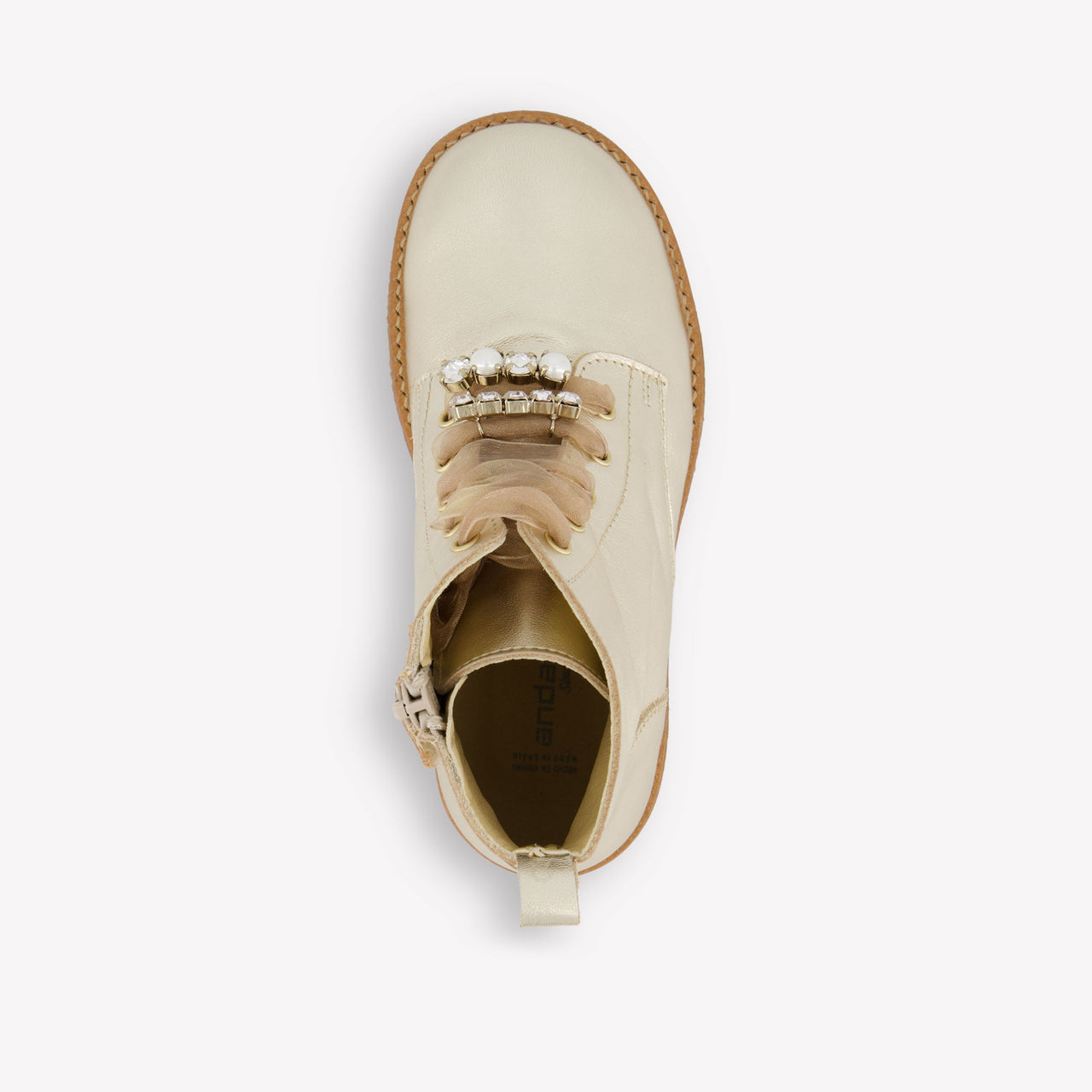 Andanines Girls Boots In Gold
