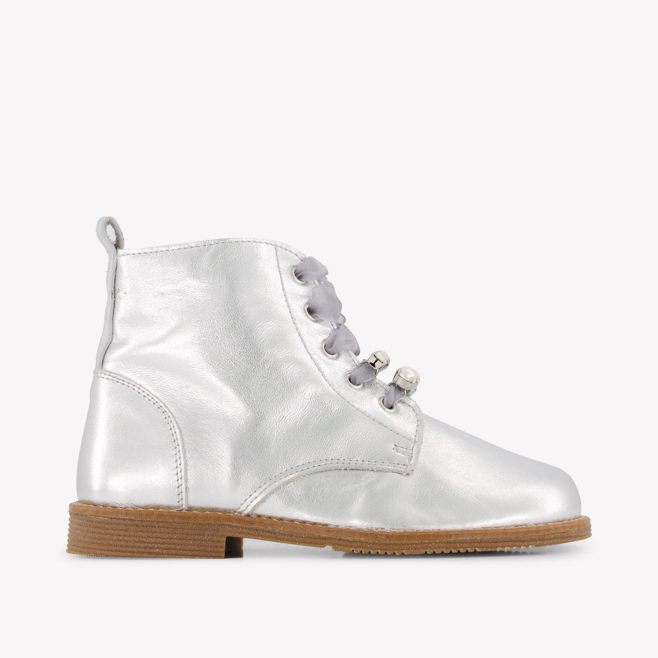 Andanines Girls Boots In Silver