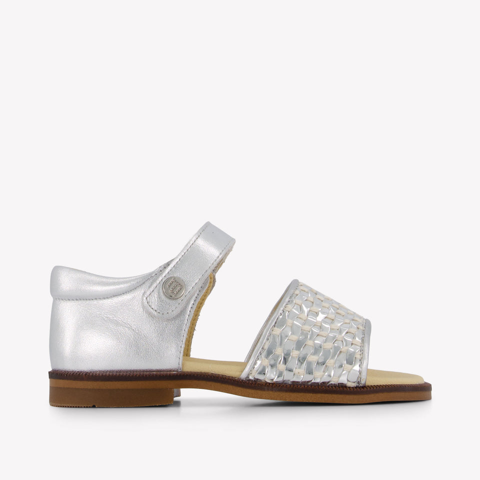 Andanines Girls Sandals In Silver